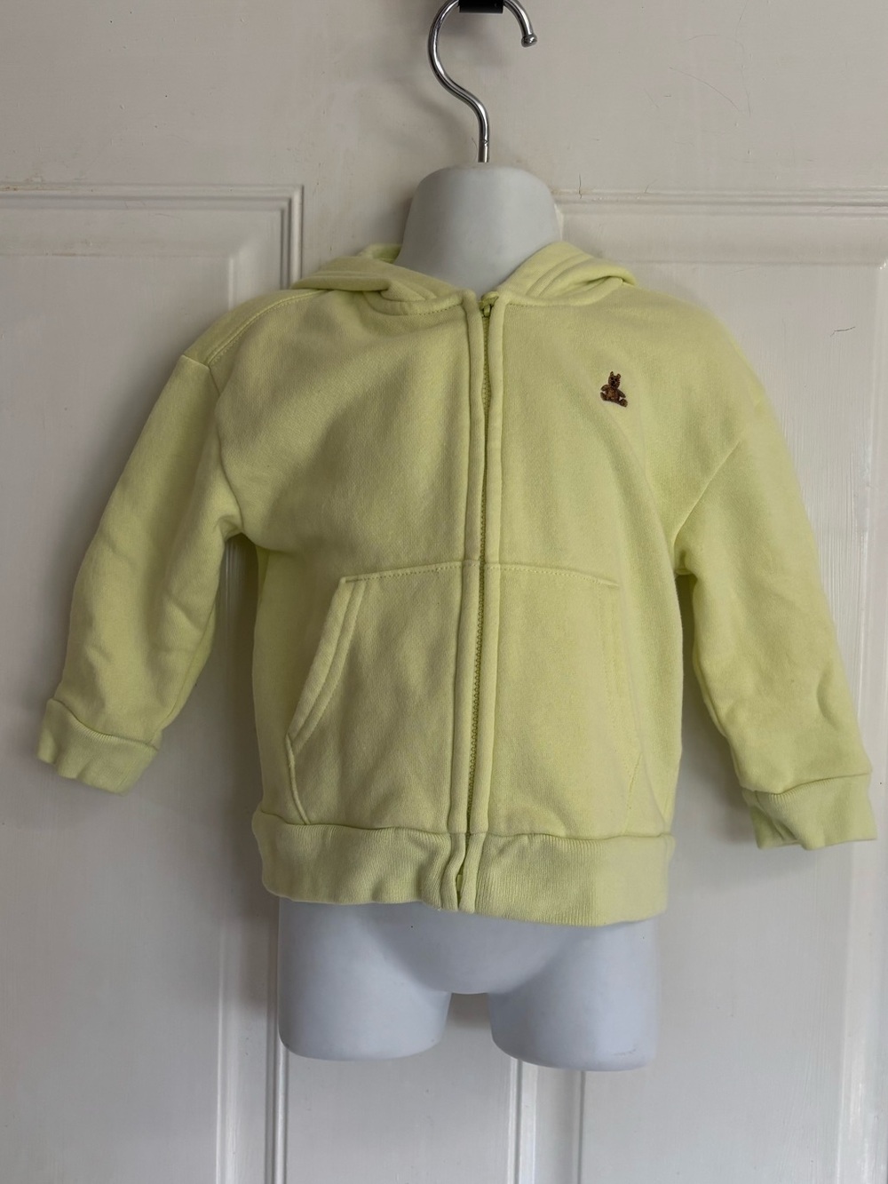 18/24 month Baby Gap Citron Yellow Relaxed Zip long sleeve Hoodie.  In EUC!